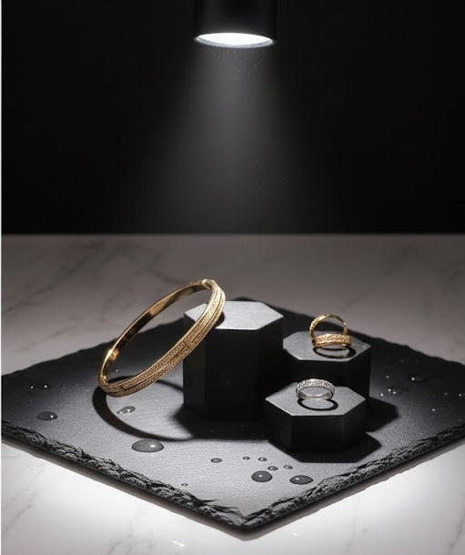 Classic Line Zircon Bangle & Ring Set